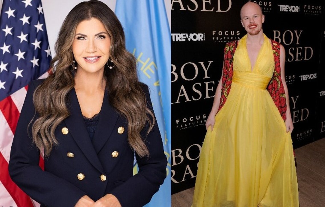 Offisielt guvernørportrett av Kristi Noem, 23. april 2023. Kilde: Wikepedia. Kjernekraftingeniør Sam Brinton deltok på New York-visningen av «Boy Erased» på Whitby Hotel 22. oktober 2018 i New York City. Kilde: Shutterstock av Ron Adair. Offisielt guvernørportrett av Kristi Noem, 23. april 2023. Kilde: Wikepedia. Kjernekraftingeniør Sam Brinton deltok på New York-visningen av «Boy Erased» på Whitby Hotel 22. oktober 2018 i New York City. Kilde: Shutterstock av Ron Adair.