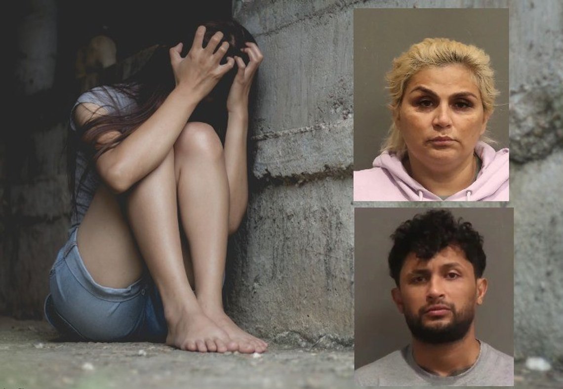 Foto av ung skrekkslagen jente: Shutterstock. Insatt bilder: Yilibeth Del Carmen Rivero-Del Caldera og Klebier Daniel Mota Rivero. Tennessee Bureau of Investigation. Ifølge tiltalen ble smuglerringen ledet av en mor og hennes sønn. Foto av ung skrekkslagen jente: Shutterstock. Insatt bilder: Yilibeth Del Carmen Rivero-Del Caldera og Klebier Daniel Mota Rivero. Tennessee Bureau of Investigation. Ifølge tiltalen ble smuglerringen ledet av en mor og hennes sønn.