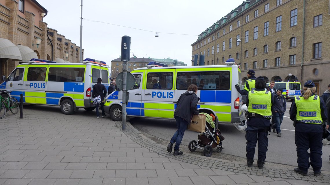 Svensk politi, arkivbilde. Svensk politi, arkivbilde.