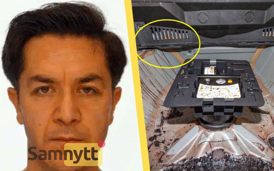 Mohamed Musavi. Til høyre bagasjerommet hvor offeret ble lukket inne for å blø ihjel. Foto fra Samnytt / Polisen Mohamed Musavi. Til høyre bagasjerommet hvor offeret ble lukket inne for å blø ihjel. Foto fra Samnytt / Polisen