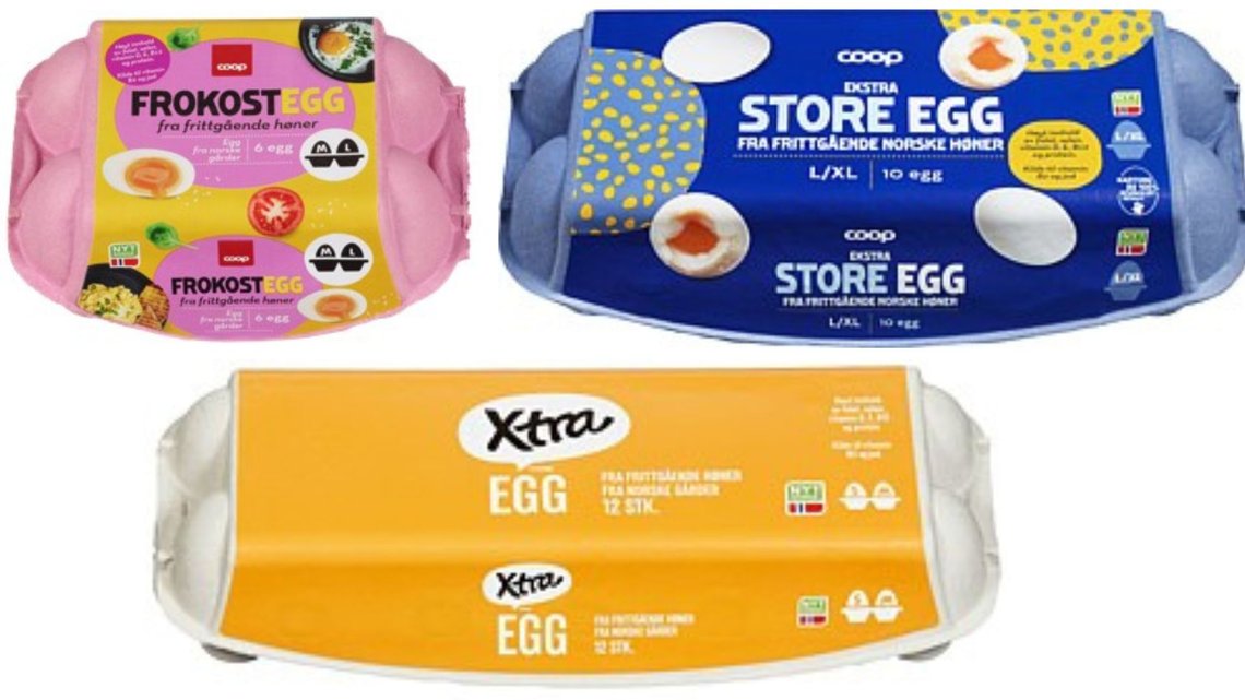 EGG: Coop er nødt til å tilbakekalle en rekke egg-typer etter det er avdekket for mye vitamin D i kraftfôret. Foto: Coop EGG: Coop er nødt til å tilbakekalle en rekke egg-typer etter det er avdekket for mye vitamin D i kraftfôret. Foto: Coop