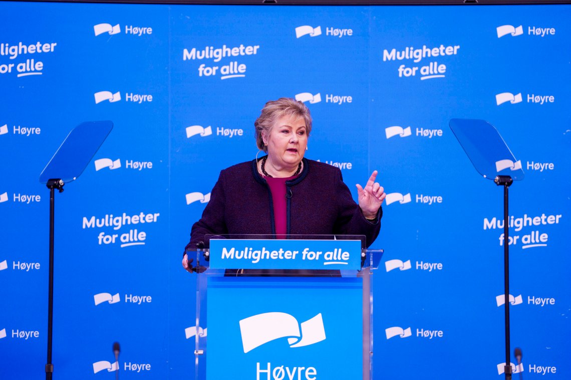 Høyre-leder Erna Solberg har ledet partiet siden våren 2004. Foto: Javad Parsa / NTB Høyre-leder Erna Solberg har ledet partiet siden våren 2004. Foto: Javad Parsa / NTB