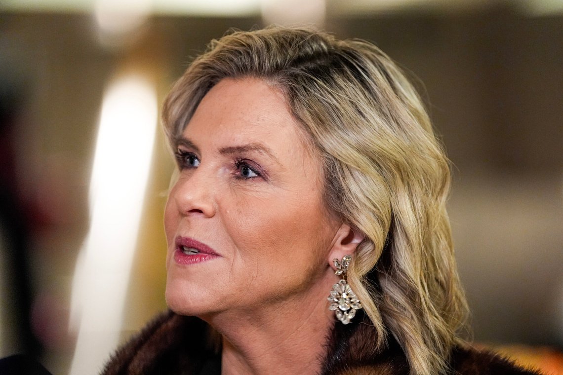 Oslo 20250213.
Leder i FrP, Sylvi Listhaug, i det hun ankommer Norges Banks hovedkontor for å overvære sentralbanksjefens årstale.
Foto: Terje Pedersen / NTB Oslo 20250213.
Leder i FrP, Sylvi Listhaug, i det hun ankommer Norges Banks hovedkontor for å overvære sentralbanksjefens årstale.
Foto: Terje Pedersen / NTB