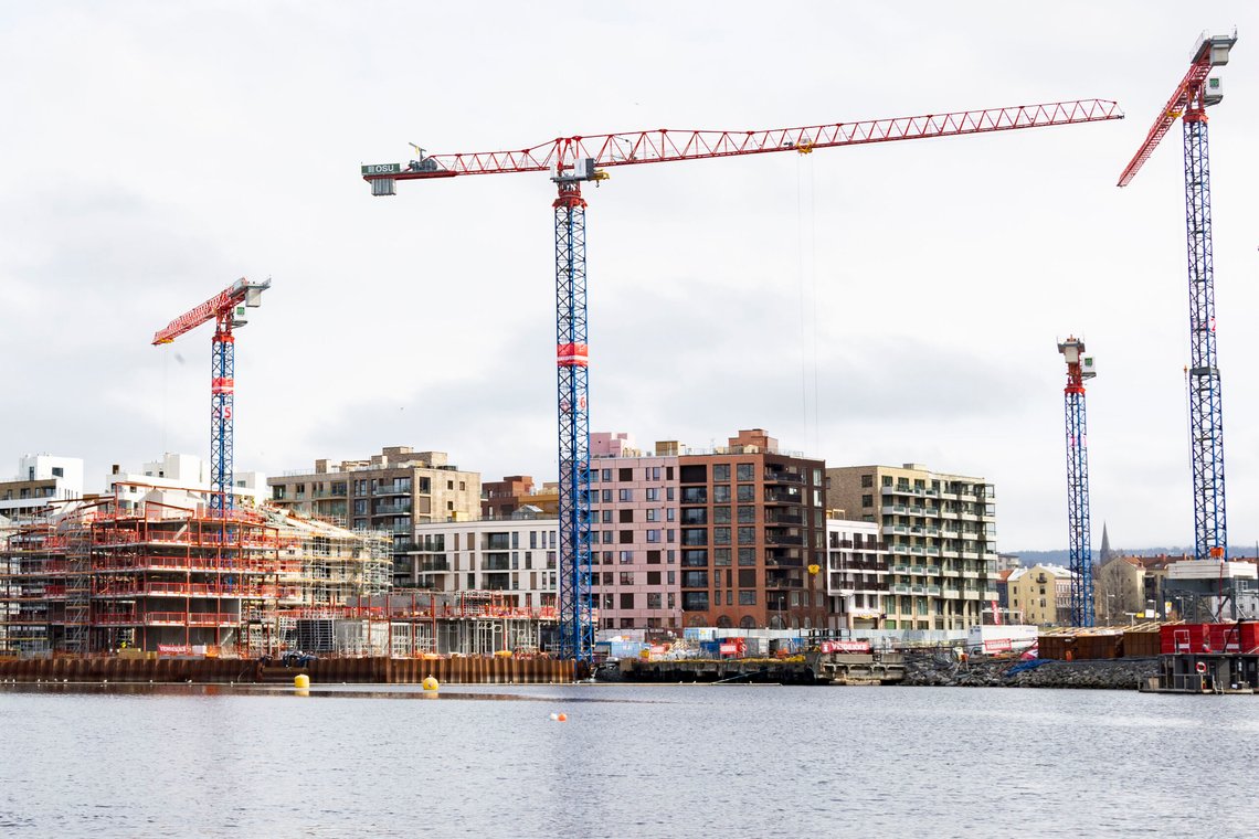 Oslo 20240409.
Bygging av boliger i Mariakvartalet i Bjørvika.
Foto: Paul Kleiven / NTB Oslo 20240409.
Bygging av boliger i Mariakvartalet i Bjørvika.
Foto: Paul Kleiven / NTB