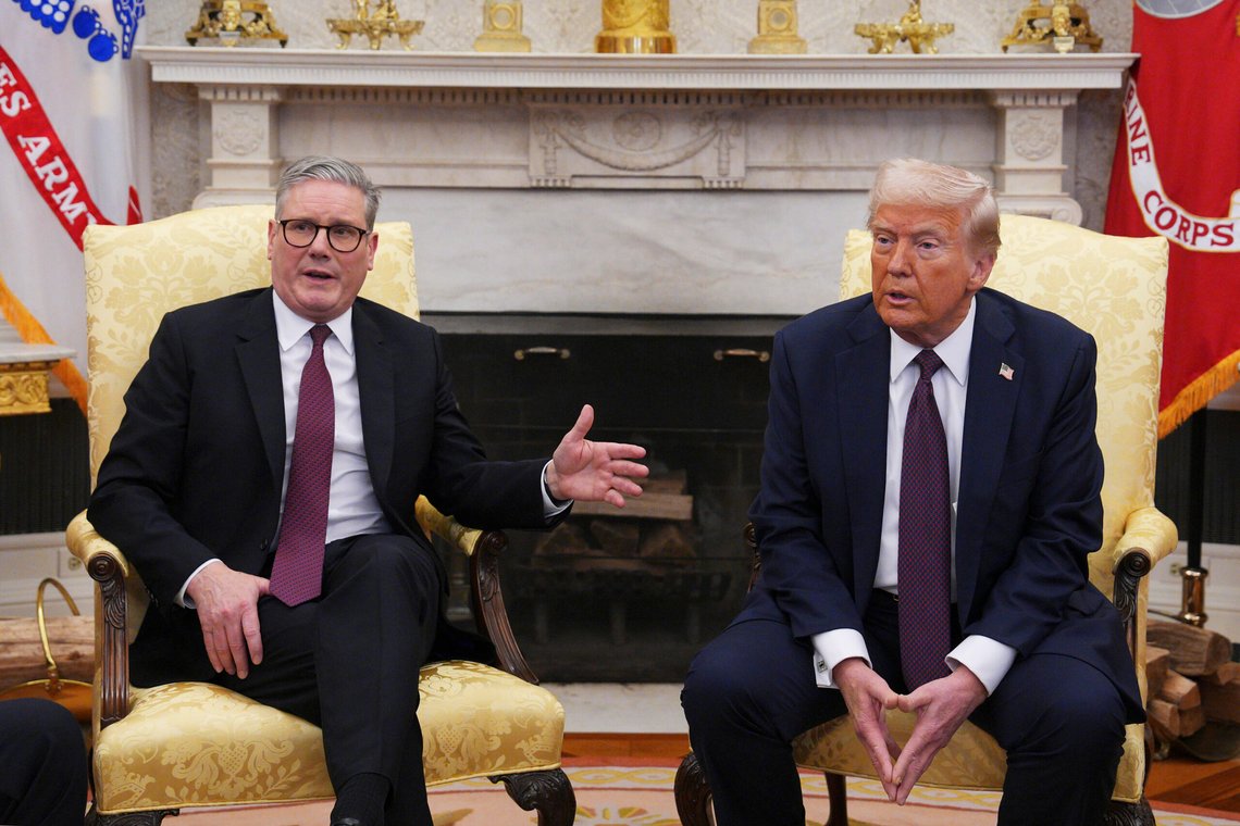 President Donald Trump meets with British Prime Minister Keir Starmer, left, at the White House, Thursday, Feb. 27, 2025, in Washington. (Carl Court/Pool via AP) President Donald Trump meets with British Prime Minister Keir Starmer, left, at the White House, Thursday, Feb. 27, 2025, in Washington. (Carl Court/Pool via AP)