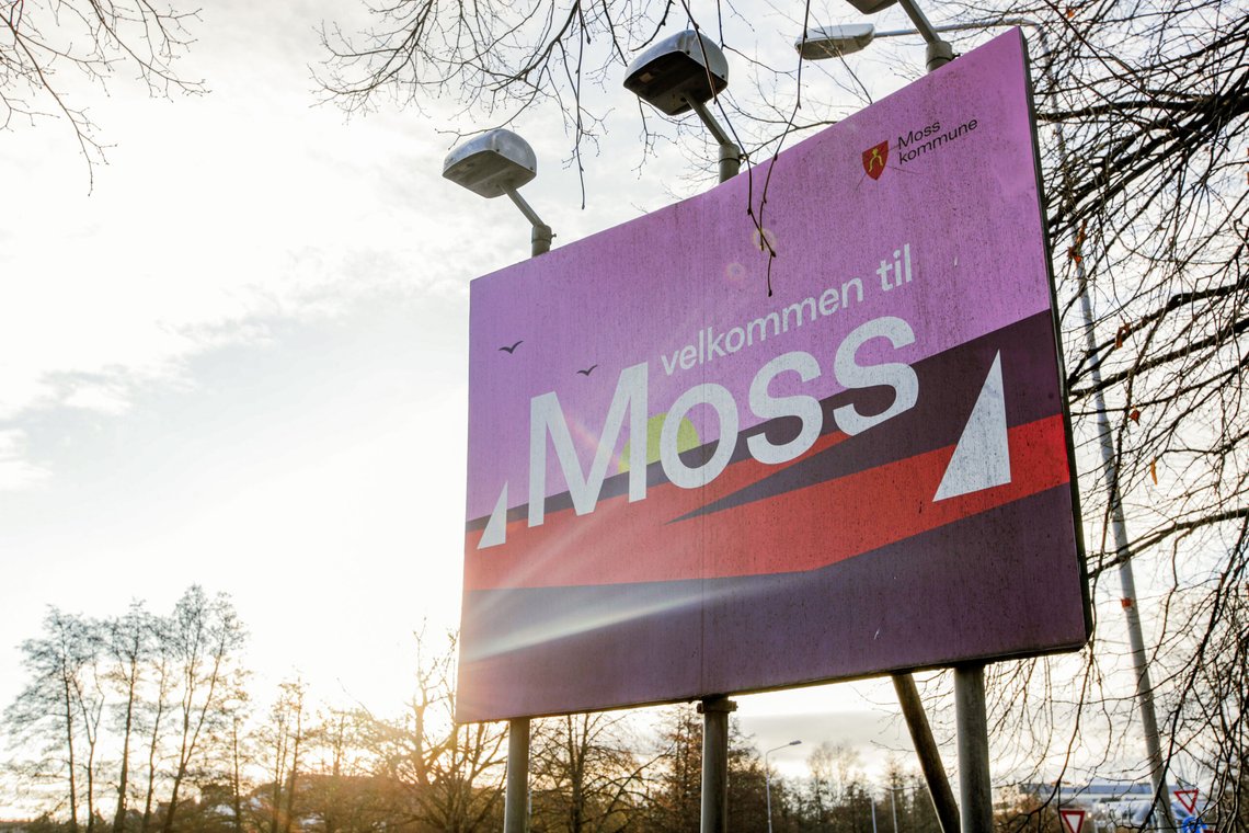 Moss 20231127.
Vegskilt inn til Moss. Velkommen til Moss kommune.
Foto: Emilie Holtet / NTB Moss 20231127.
Vegskilt inn til Moss. Velkommen til Moss kommune.
Foto: Emilie Holtet / NTB