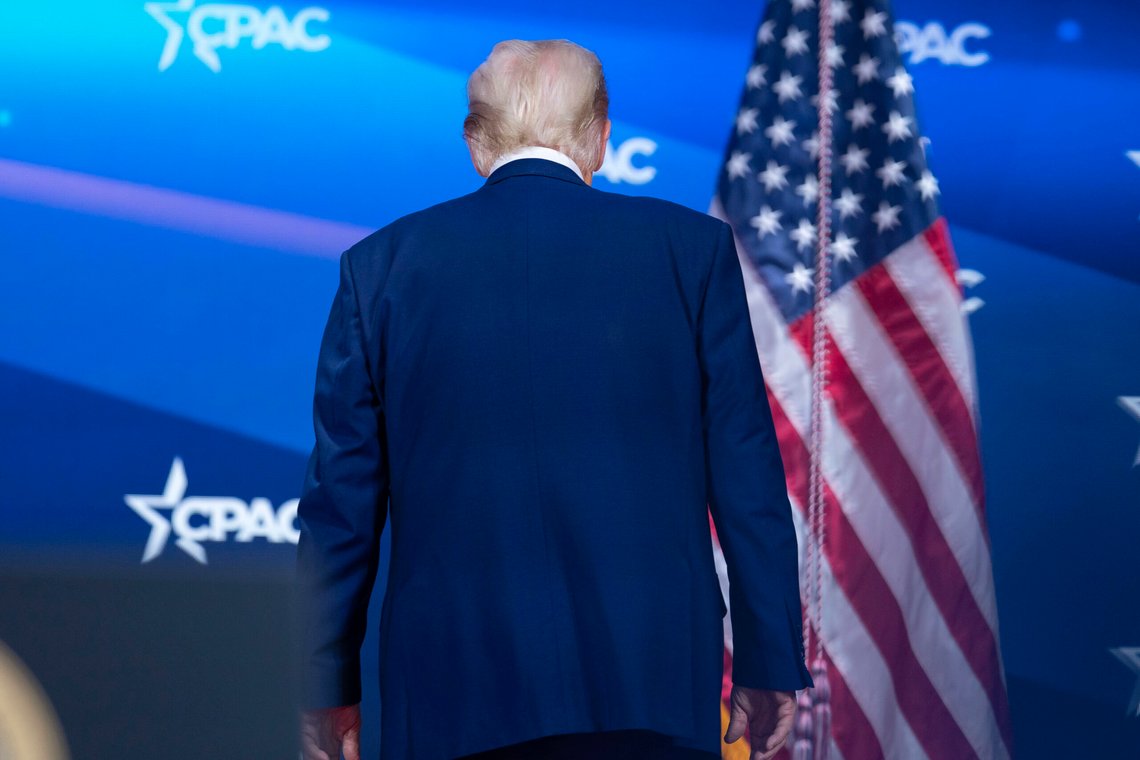 President Donald Trump leaves after speaking at the Conservative Political Action Conference, CPAC, at the Gaylord National Resort & Convention Center, Saturday, Feb. 22, 2025, in Oxon Hill, Md. (AP Photo/Jose Luis Magana) President Donald Trump leaves after speaking at the Conservative Political Action Conference, CPAC, at the Gaylord National Resort & Convention Center, Saturday, Feb. 22, 2025, in Oxon Hill, Md. (AP Photo/Jose Luis Magana)