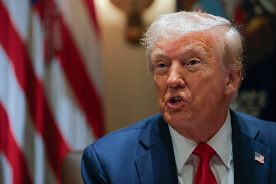 President Donald Trump speaks during a Cabinet meeting at the White House in Washington, Wednesday, Feb. 26, 2025. (Pool via AP) President Donald Trump speaks during a Cabinet meeting at the White House in Washington, Wednesday, Feb. 26, 2025. (Pool via AP)