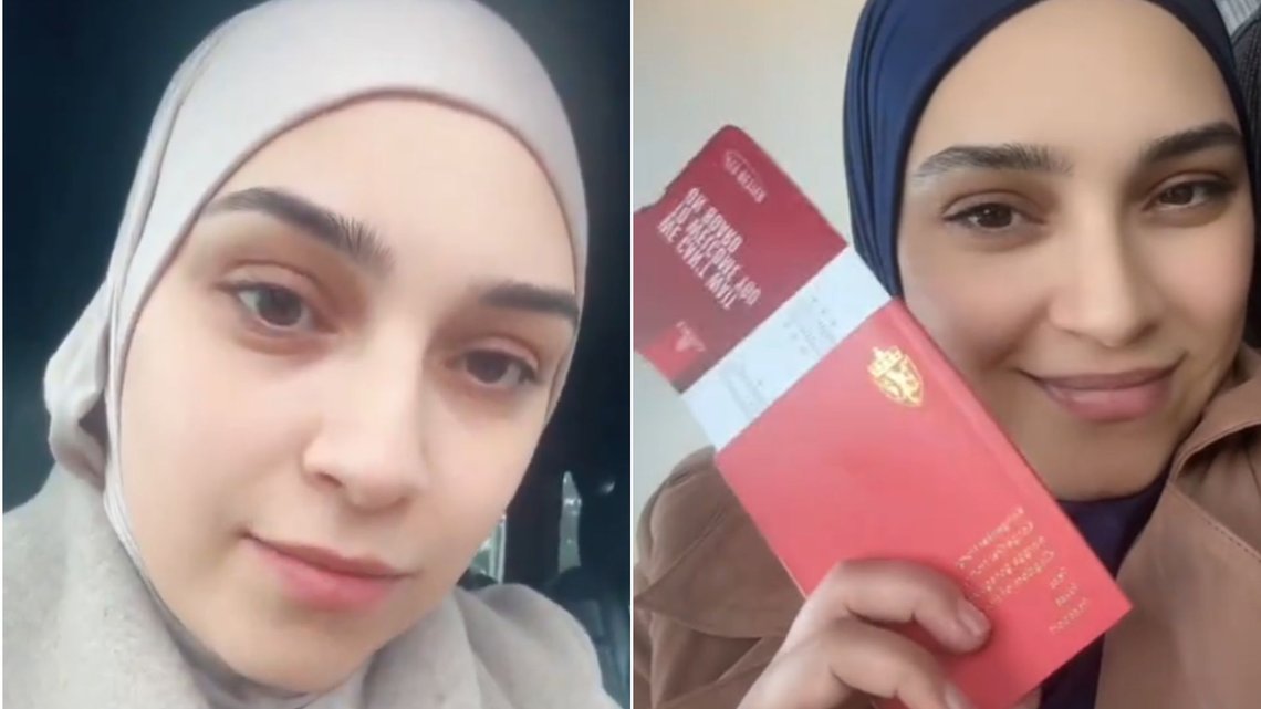 NORSK PASS: Den syriske kvinnen har fått norsk pass, men heier på nedslaktingen av alawitter og kristne. Foto: TikTok NORSK PASS: Den syriske kvinnen har fått norsk pass, men heier på nedslaktingen av alawitter og kristne. Foto: TikTok