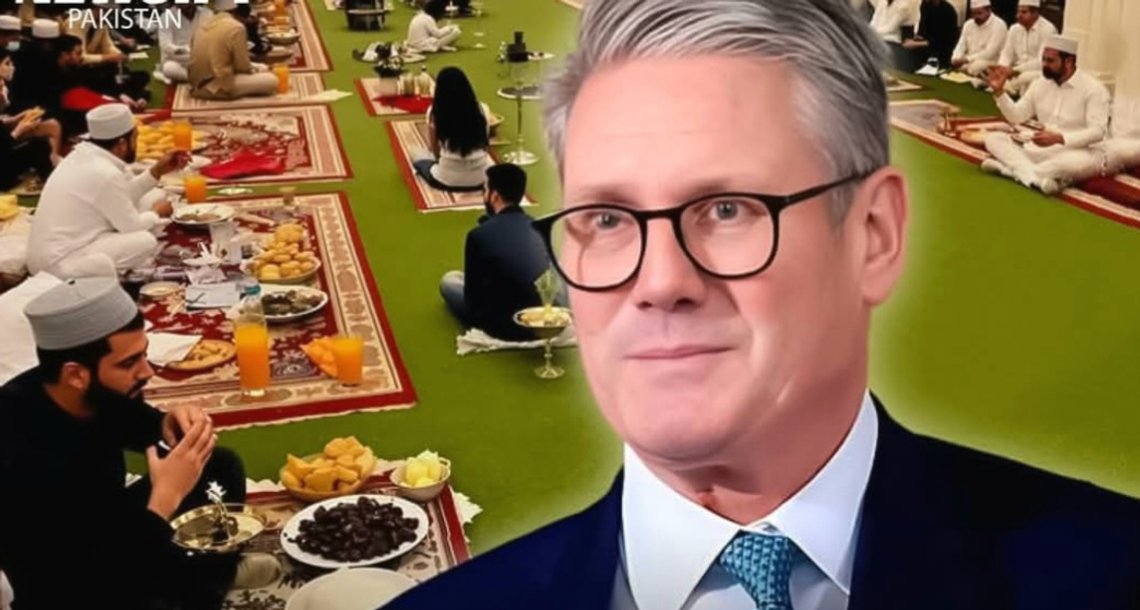 Mange pakistanske aviser skryter av at den britiske statsministeren igjen har åpnet for ramadanfeiring i Downing Street 10. Keir Starmer fra Labour var vertskap fredag 14. mars 2025. Skjermdump. Mange pakistanske aviser skryter av at den britiske statsministeren igjen har åpnet for ramadanfeiring i Downing Street 10. Keir Starmer fra Labour var vertskap fredag 14. mars 2025. Skjermdump.