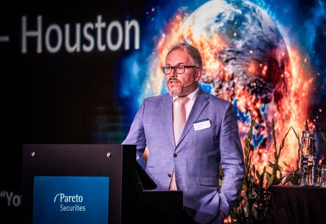 Oslo 20230920.
Styreleder Tom Einar Jensen i Freyr under Pareto Securities’ Energikonferanse 2023.
Foto: Ole Berg-Rusten / NTB Oslo 20230920.
Styreleder Tom Einar Jensen i Freyr under Pareto Securities’ Energikonferanse 2023.
Foto: Ole Berg-Rusten / NTB