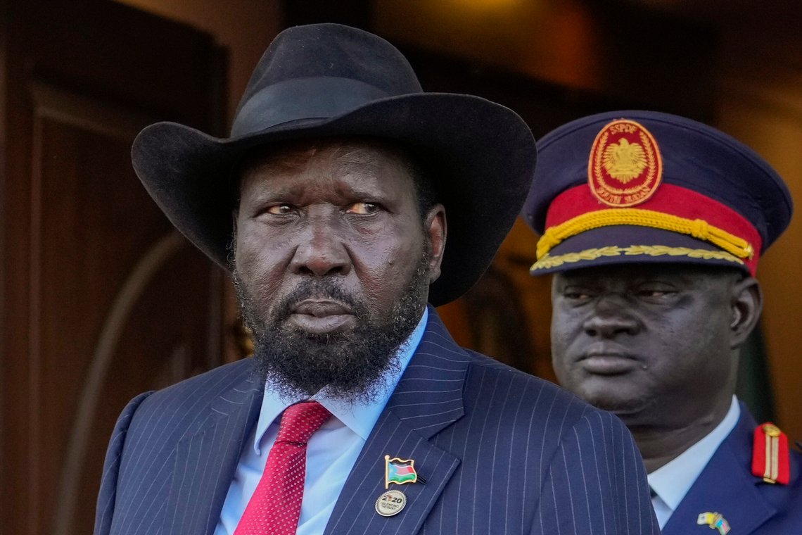 Sør-Sudans president Salva Kiir ankommer presidentpalasset i Juba, Sør-Sudan. Foto: AP /Gregorio Borgia/ NTB Sør-Sudans president Salva Kiir ankommer presidentpalasset i Juba, Sør-Sudan. Foto: AP /Gregorio Borgia/ NTB