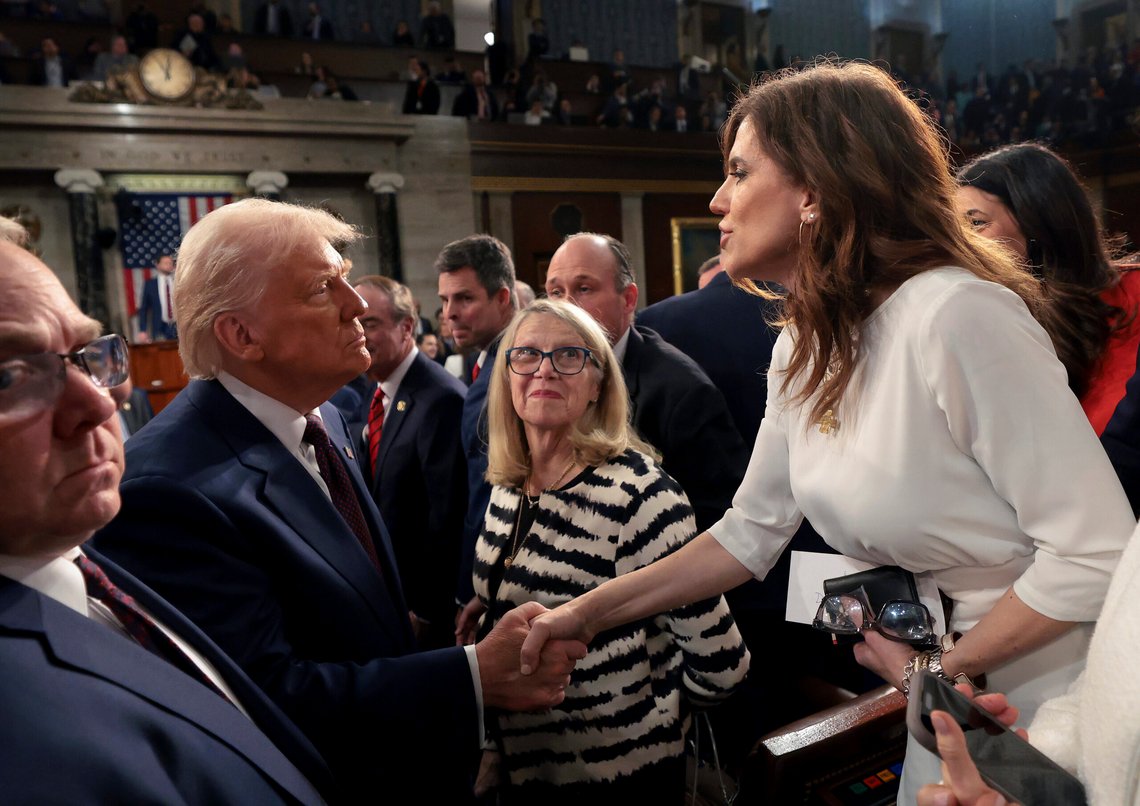 President Donald Trump, left, shakes hands with Rep. Nancy Mace, R-S.C., right, as he leaves the chamber after addressing a joint session of Congress at the Capitol in Washington, Tuesday, March 4, 2025. (Win McNamee/Pool Photo via AP) President Donald Trump, left, shakes hands with Rep. Nancy Mace, R-S.C., right, as he leaves the chamber after addressing a joint session of Congress at the Capitol in Washington, Tuesday, March 4, 2025. (Win McNamee/Pool Photo via AP)