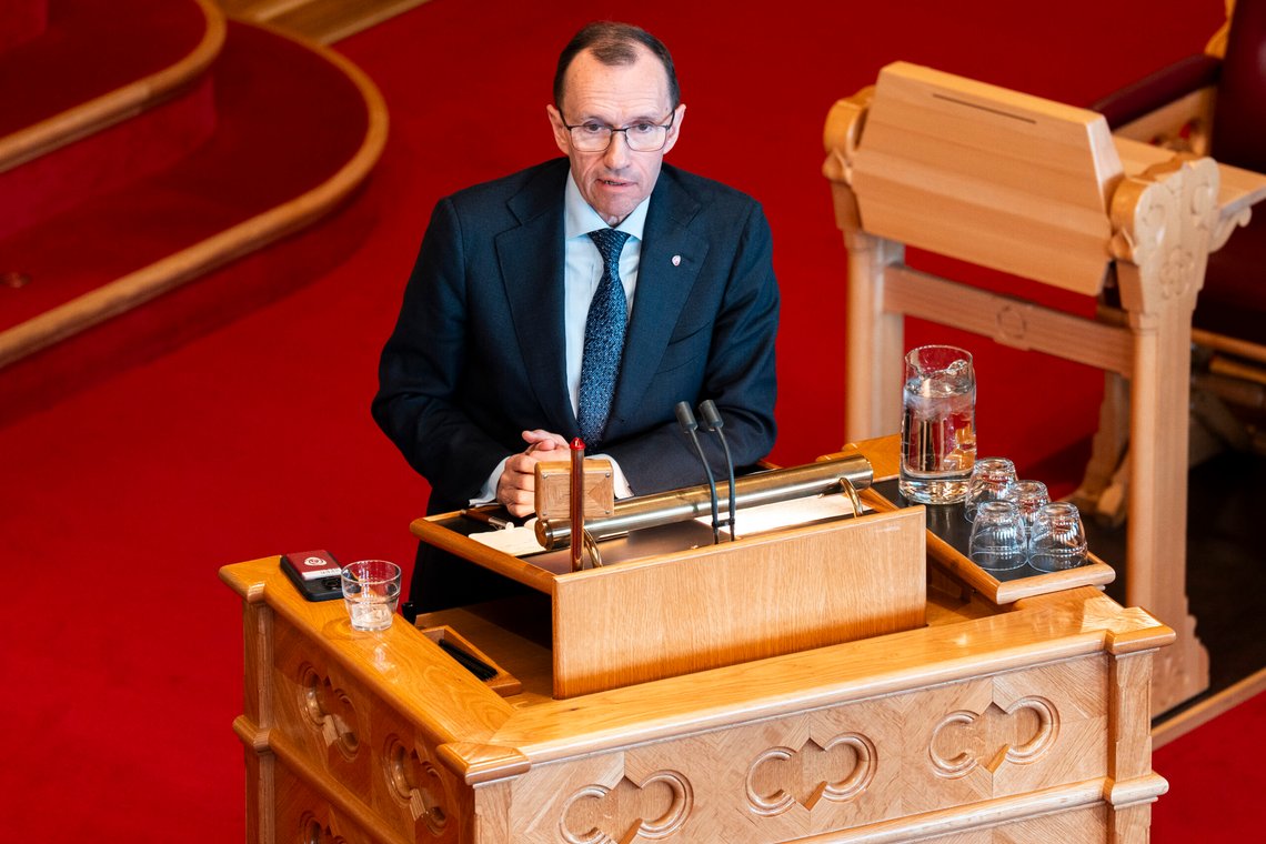 Oslo 20250305.
Utenriksminister Espen Barth Eide (Ap) under den muntlige spørretimen i Stortinget.
Foto: Rodrigo Freitas / NTB Oslo 20250305.
Utenriksminister Espen Barth Eide (Ap) under den muntlige spørretimen i Stortinget.
Foto: Rodrigo Freitas / NTB