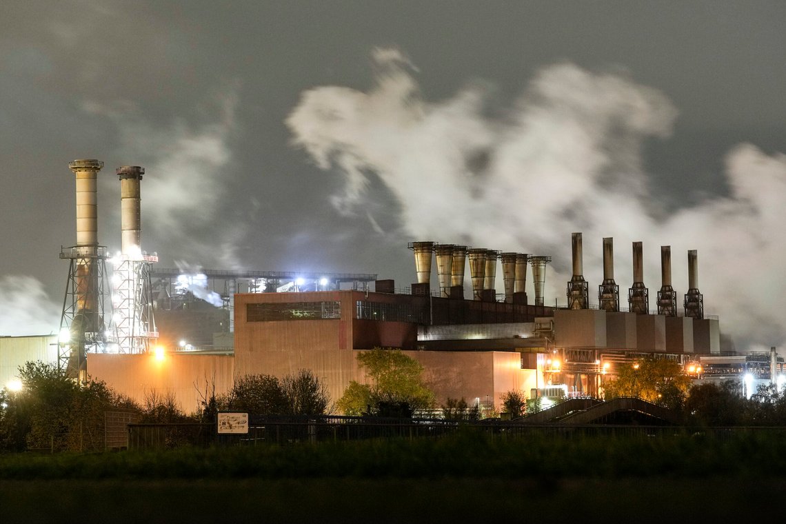 Factory halls of German steel producer thyssenkrupp are seen at night in Duisburg, Germany, Thursday, Nov. 14, 2024. (AP Photo/Martin Meissner) Factory halls of German steel producer thyssenkrupp are seen at night in Duisburg, Germany, Thursday, Nov. 14, 2024. (AP Photo/Martin Meissner)