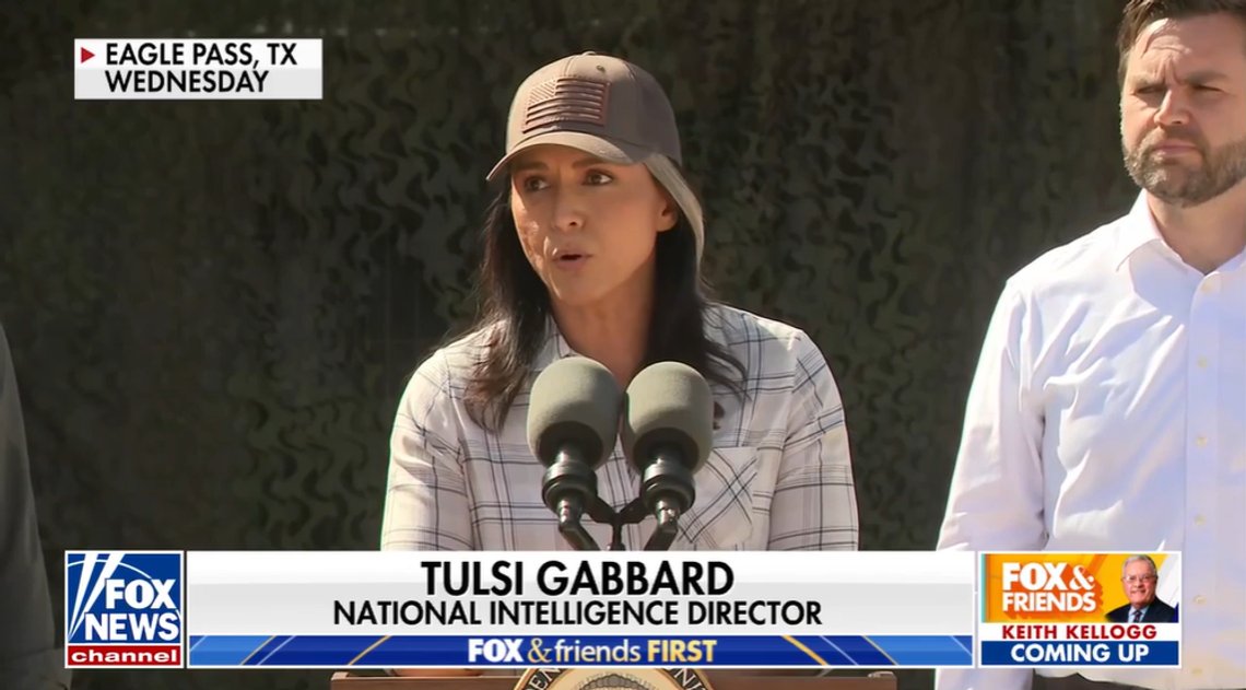 USAs etterretningsdirektør Tulsi Gabbard lover å slå hardt ned på politisk motiverte lekkasjer fra ansatte i USAs etterretning. Stillbilde Fox News. USAs etterretningsdirektør Tulsi Gabbard lover å slå hardt ned på politisk motiverte lekkasjer fra ansatte i USAs etterretning. Stillbilde Fox News.