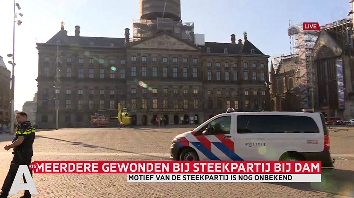 Knivstikking i Amsterdam. Stillbilde video/ AT5 Knivstikking i Amsterdam. Stillbilde video/ AT5