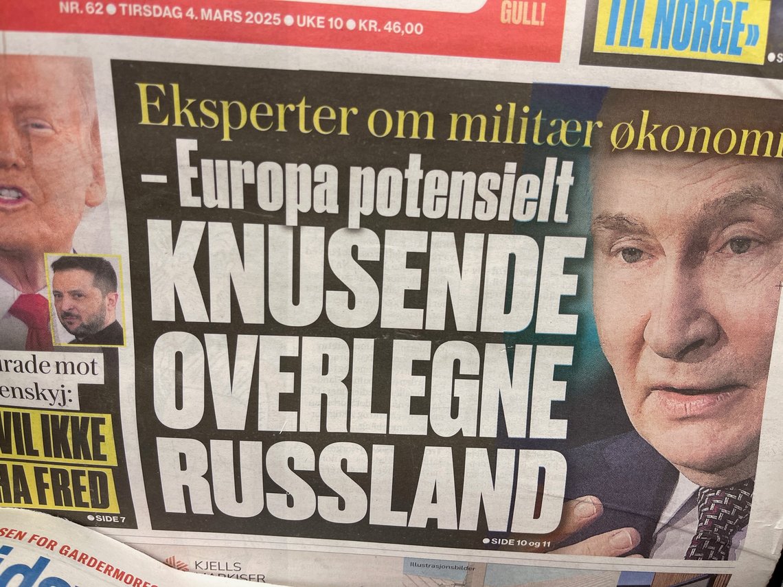 Noen har en helt annen oppfatning av styrkeforholdet enn artikkelforfatteren. Dagens VG Noen har en helt annen oppfatning av styrkeforholdet enn artikkelforfatteren. Dagens VG