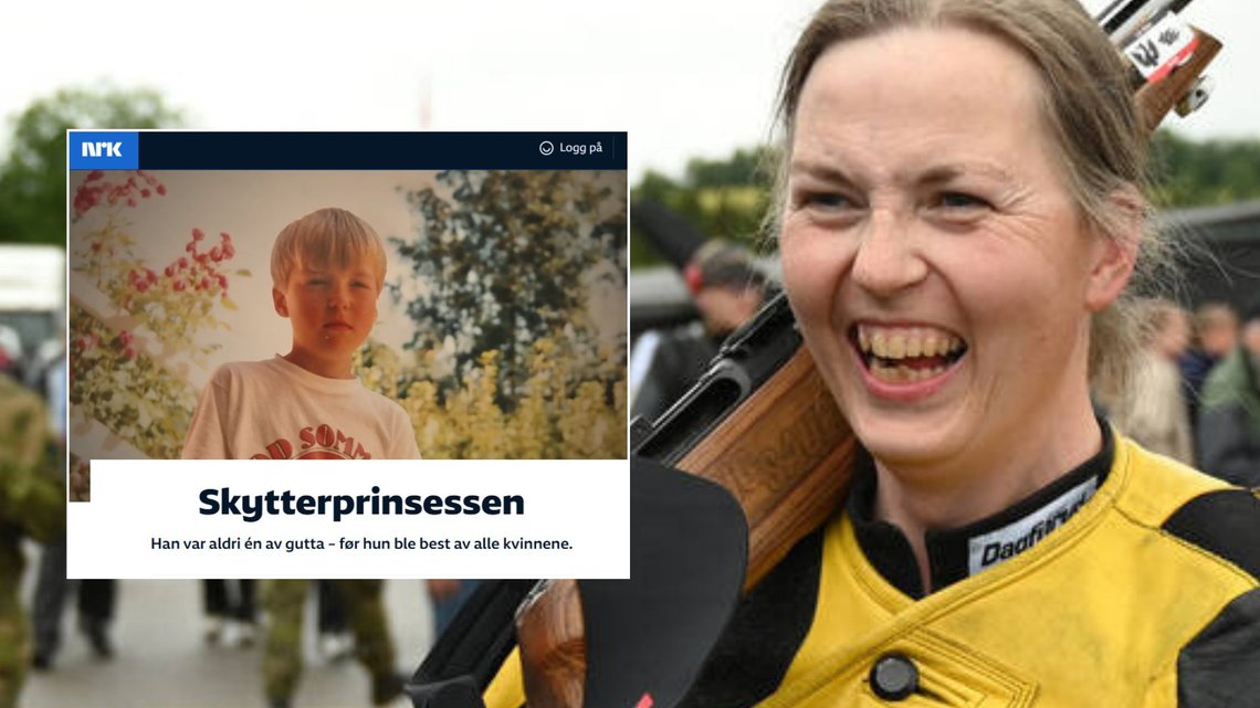 PRINSESSE: NRK kaller Åsenden for en «skytterprinsesse», fordi skytteren danket ut alle kvinnene. Flere bekymrer seg for fremtiden til kvinneidrett. Foto: DFS/NRK PRINSESSE: NRK kaller Åsenden for en «skytterprinsesse», fordi skytteren danket ut alle kvinnene. Flere bekymrer seg for fremtiden til kvinneidrett. Foto: DFS/NRK