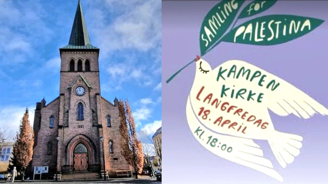 Kampen kirke i Oslo syntes langfredag 2025 var en passende anledning for å lese fra Koranen i kirken. Skjermdump. Kampen kirke i Oslo syntes langfredag 2025 var en passende anledning for å lese fra Koranen i kirken. Skjermdump.