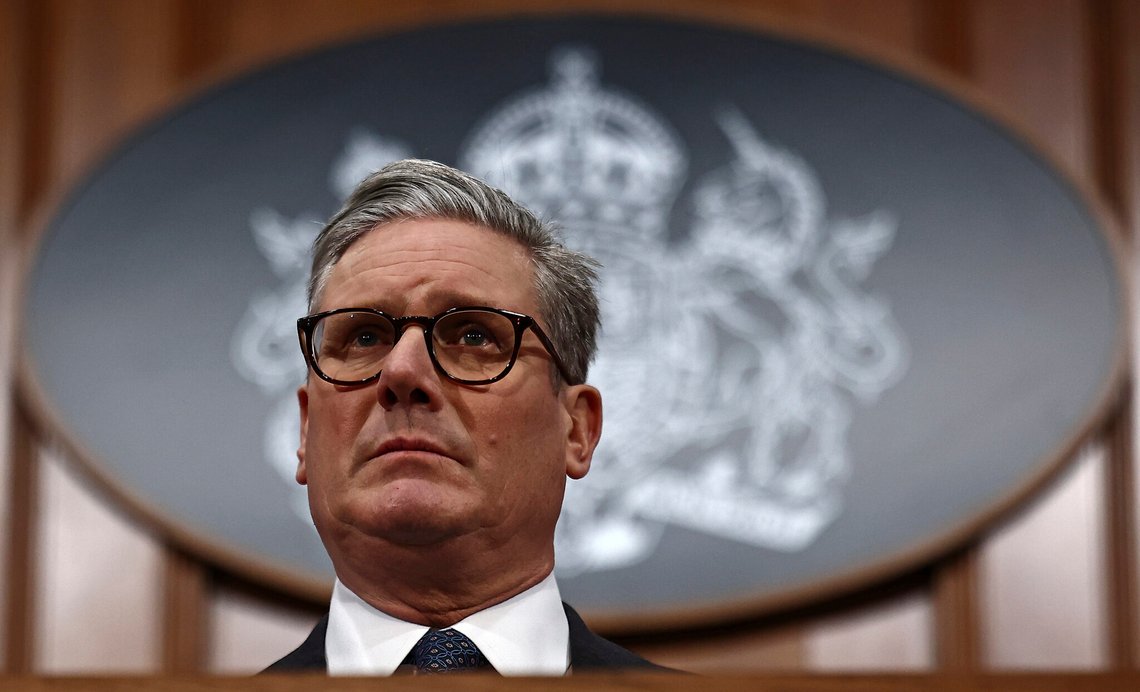 INNSTRAMNING: Statsminister Keir Starmer legger frem en pakke med innstramninger i asyl- og integreringspolitikken. (Henry Nicholls/Pool Photo via AP) INNSTRAMNING: Statsminister Keir Starmer legger frem en pakke med innstramninger i asyl- og integreringspolitikken. (Henry Nicholls/Pool Photo via AP)
