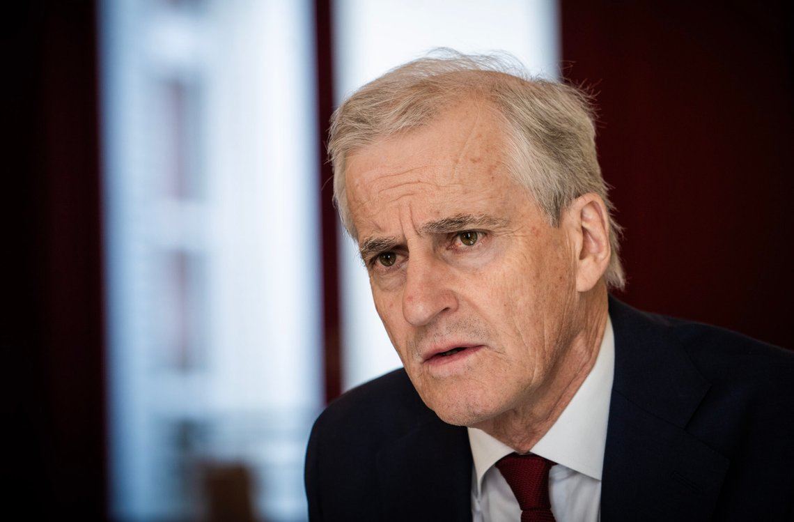 Støre understreket også Arbeiderpartiets sterke støtte til EØS-avtalen, som han beskrev som Norges viktigste avtale med sin viktigste handelspartner. Foto: Ole Berg-Rusten / NTB Støre understreket også Arbeiderpartiets sterke støtte til EØS-avtalen, som han beskrev som Norges viktigste avtale med sin viktigste handelspartner. Foto: Ole Berg-Rusten / NTB