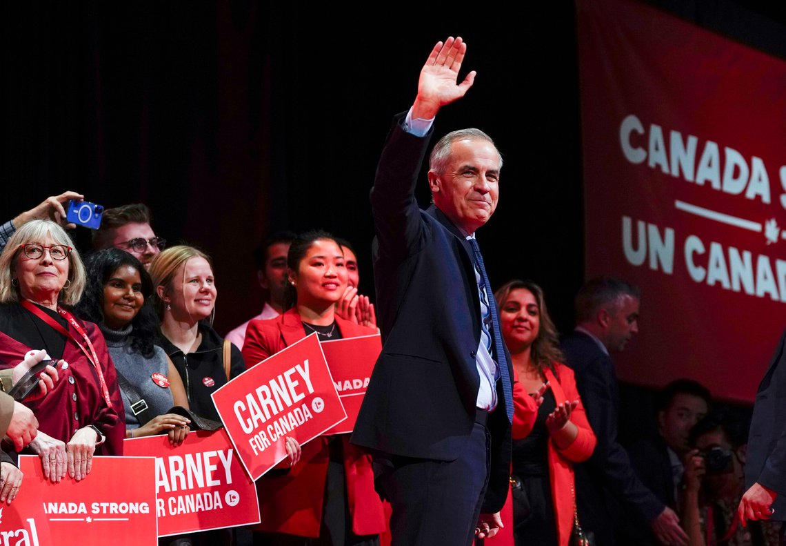 – President Trump prøver å knekke oss så USA kan eie oss. Det kommer aldri til å skje, sa Mark Carney i sin seierstale etter valget i Canada. Foto: Justin Tang / The Canadian Press / AP / NTB – President Trump prøver å knekke oss så USA kan eie oss. Det kommer aldri til å skje, sa Mark Carney i sin seierstale etter valget i Canada. Foto: Justin Tang / The Canadian Press / AP / NTB