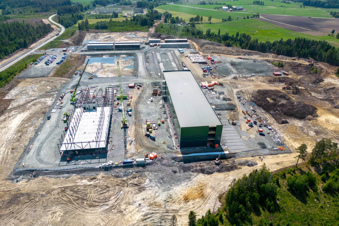 Datasenterselskapet Green Mountain bygger et nytt datasenteranlegg i Heggvin Næringspark i Hamar og Løten kommuner. Datalagringsanlegget skal blant annet lagre data for TikTok. Foto: Cornelius Poppe / NTB Datasenterselskapet Green Mountain bygger et nytt datasenteranlegg i Heggvin Næringspark i Hamar og Løten kommuner. Datalagringsanlegget skal blant annet lagre data for TikTok. Foto: Cornelius Poppe / NTB