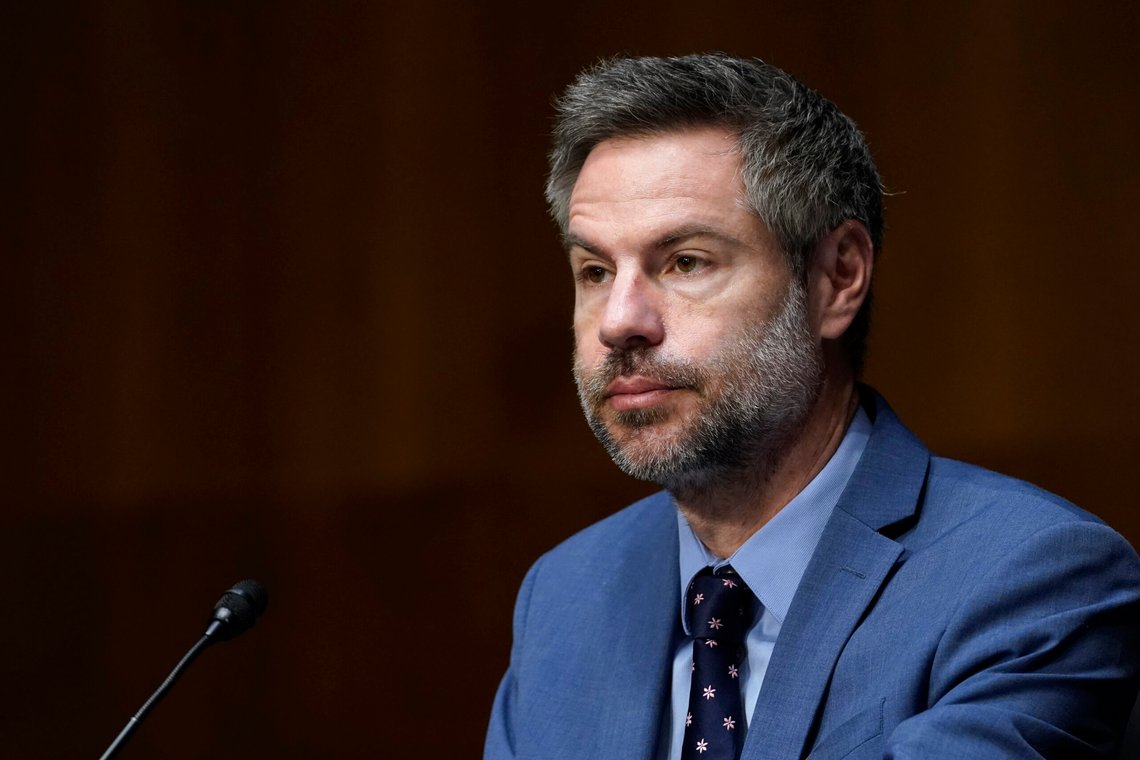 FILE - Michael Shellenberger, president of Environmental Progress, testifies during a Senate Energy and Natural Resources Committee hearing on Capitol Hill in Washington, Thursday, March 11, 2021. Shellenberger is running as an Independent in the California Governor's race the primary election on Tuesday, June 7, 2022. (AP Photo/Susan Walsh, File) FILE - Michael Shellenberger, president of Environmental Progress, testifies during a Senate Energy and Natural Resources Committee hearing on Capitol Hill in Washington, Thursday, March 11, 2021. Shellenberger is running as an Independent in the California Governor's race the primary election on Tuesday, June 7, 2022. (AP Photo/Susan Walsh, File)