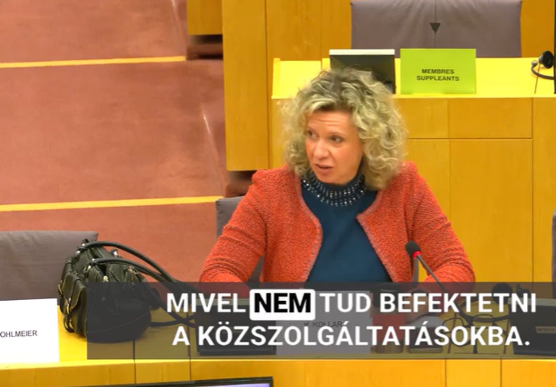 Kinga Kollár fra Ungarns opposisjonsparti Tisza. Stillbilde video Kinga Kollár fra Ungarns opposisjonsparti Tisza. Stillbilde video