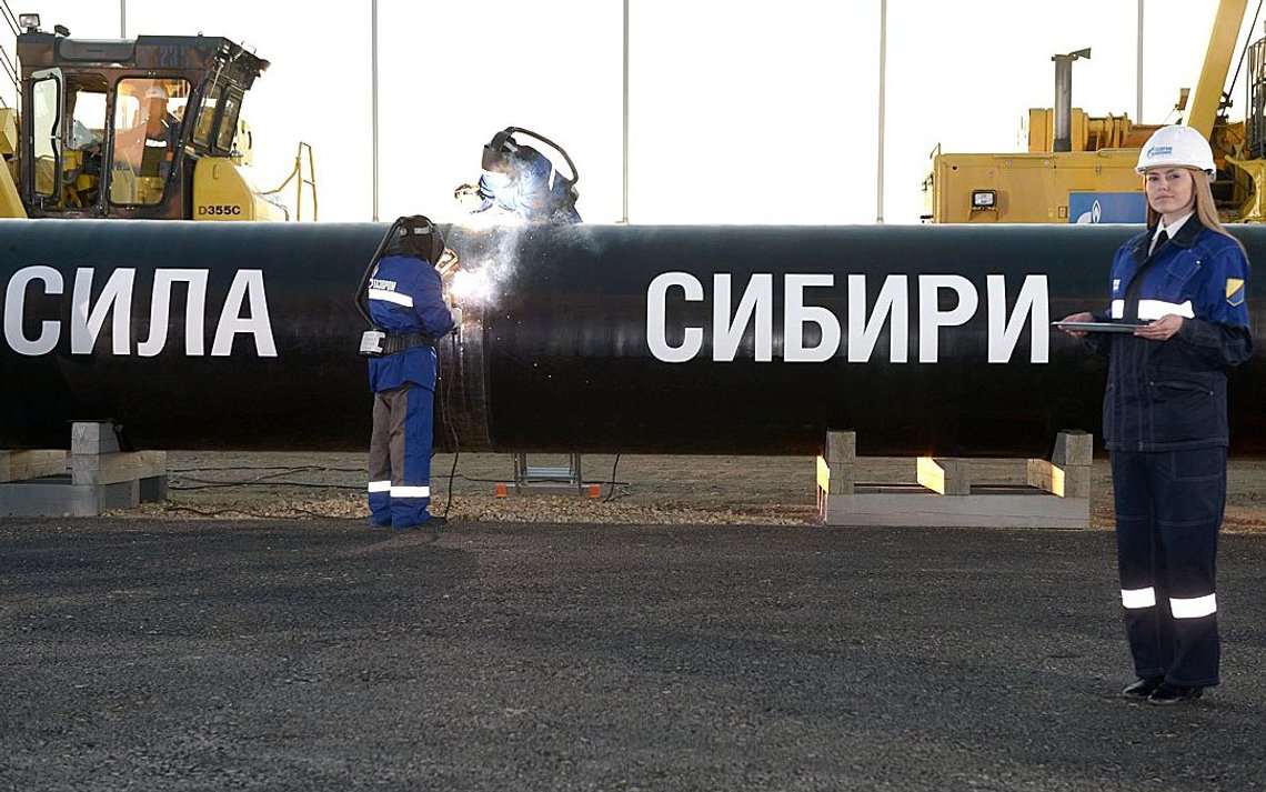 Sveising av høykapasitetsrør på gassrørledningen Siberia. Foto: Kremlin.ru CC BY 3.0 Sveising av høykapasitetsrør på gassrørledningen Siberia. Foto: Kremlin.ru CC BY 3.0