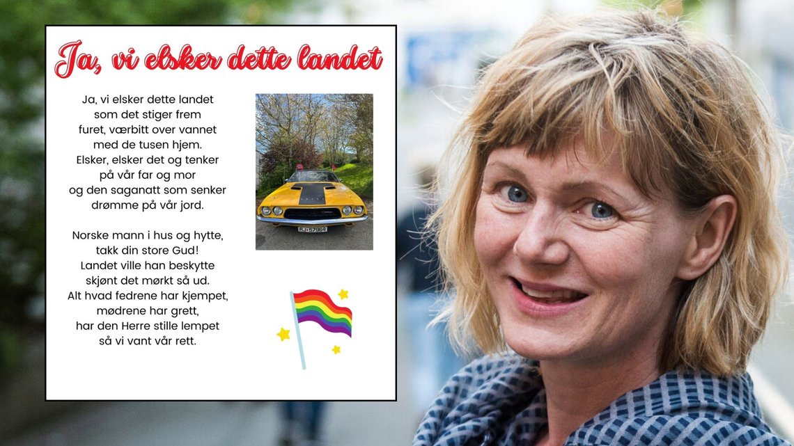 REAGERER: Professor Anne Kalvig mener det er totalitært og ekstremt å inkludere Pride-flagget i 17. mai-programmet. Foto: Carina Johansen / NTB REAGERER: Professor Anne Kalvig mener det er totalitært og ekstremt å inkludere Pride-flagget i 17. mai-programmet. Foto: Carina Johansen / NTB