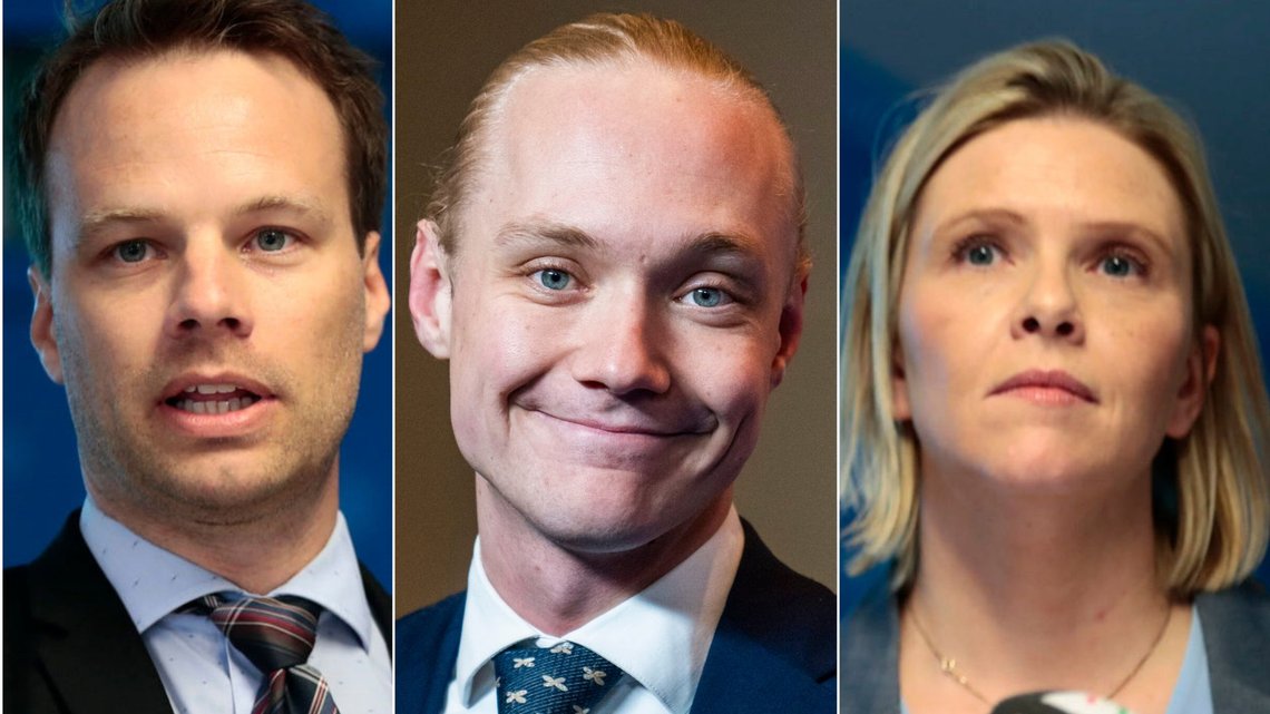 Helgheim, Velle og Listhaug som nå distanserer seg – ikke bare fra Trump, men fra mange av sine egne velgere. Foto: Fredrik Varfjell og Lise Åserud (NTB) Helgheim, Velle og Listhaug som nå distanserer seg – ikke bare fra Trump, men fra mange av sine egne velgere. Foto: Fredrik Varfjell og Lise Åserud (NTB)