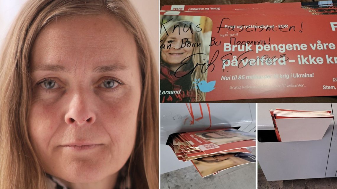 Partileder Marielle Leraand kutter ut reklamekampanjen. Partiet FOR Partileder Marielle Leraand kutter ut reklamekampanjen. Partiet FOR