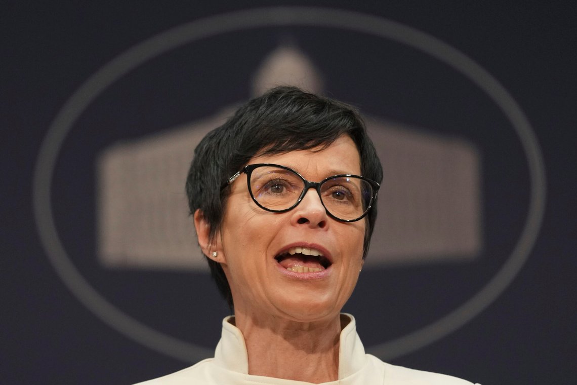 Commissioner for enlargement of the European Commission Marta Kos speaks during a press conference after talks with Serbia's Prime Minister Djuro Macut in Belgrade, Serbia, Tuesday, April 29, 2025. (AP Photo/Darko Vojinovic) Commissioner for enlargement of the European Commission Marta Kos speaks during a press conference after talks with Serbia's Prime Minister Djuro Macut in Belgrade, Serbia, Tuesday, April 29, 2025. (AP Photo/Darko Vojinovic)
