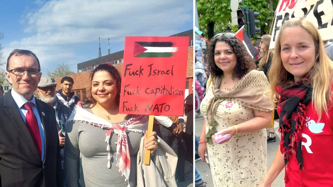 Både Marielle Leraand (t.h.) og Mona Osman er avhoppere fra Rødt, til fordel for partiet Fred og Rettferdighet (FOR). Skjermdump fra Facebook, Mona Osman/Marielle Leraand. Både Marielle Leraand (t.h.) og Mona Osman er avhoppere fra Rødt, til fordel for partiet Fred og Rettferdighet (FOR). Skjermdump fra Facebook, Mona Osman/Marielle Leraand.