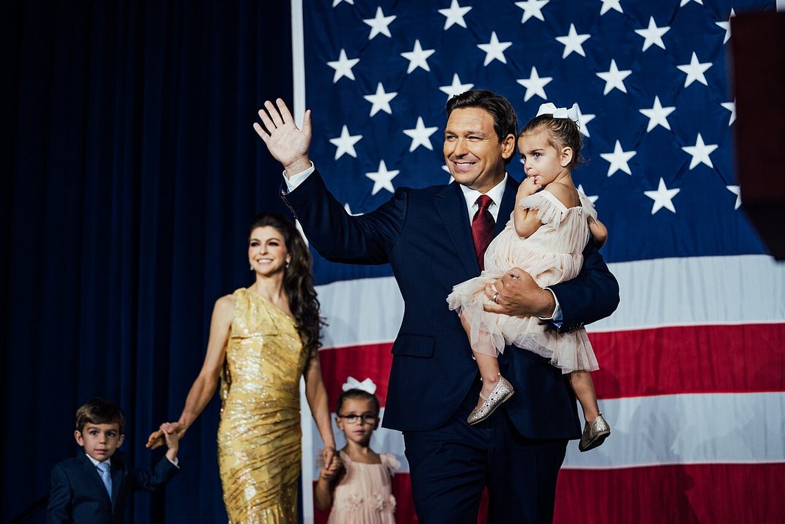 Ronald Dion DeSantis med familien sin. Foto: Government of Florida Ronald Dion DeSantis med familien sin. Foto: Government of Florida