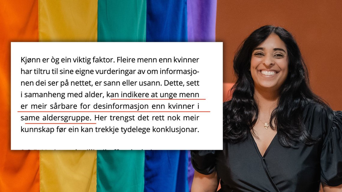 YTRINGSFRIHET: Kultur- og likestillingsminister Lubna Jaffery (Ap) foreslår en ny strategi for å bekjempe «desinformasjon». Ilja C. Hendel/KUD YTRINGSFRIHET: Kultur- og likestillingsminister Lubna Jaffery (Ap) foreslår en ny strategi for å bekjempe «desinformasjon». Ilja C. Hendel/KUD