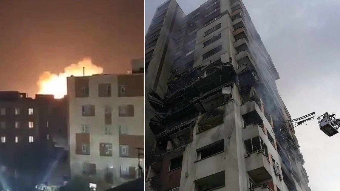 IRAN: Flere mål er truffet i Iran. Offiserer og flere atomforskere skal være drept. I tillegg ble atomreaktoren i Naganz bombet. (AP Photo/Vahid Salemi) IRAN: Flere mål er truffet i Iran. Offiserer og flere atomforskere skal være drept. I tillegg ble atomreaktoren i Naganz bombet. (AP Photo/Vahid Salemi)