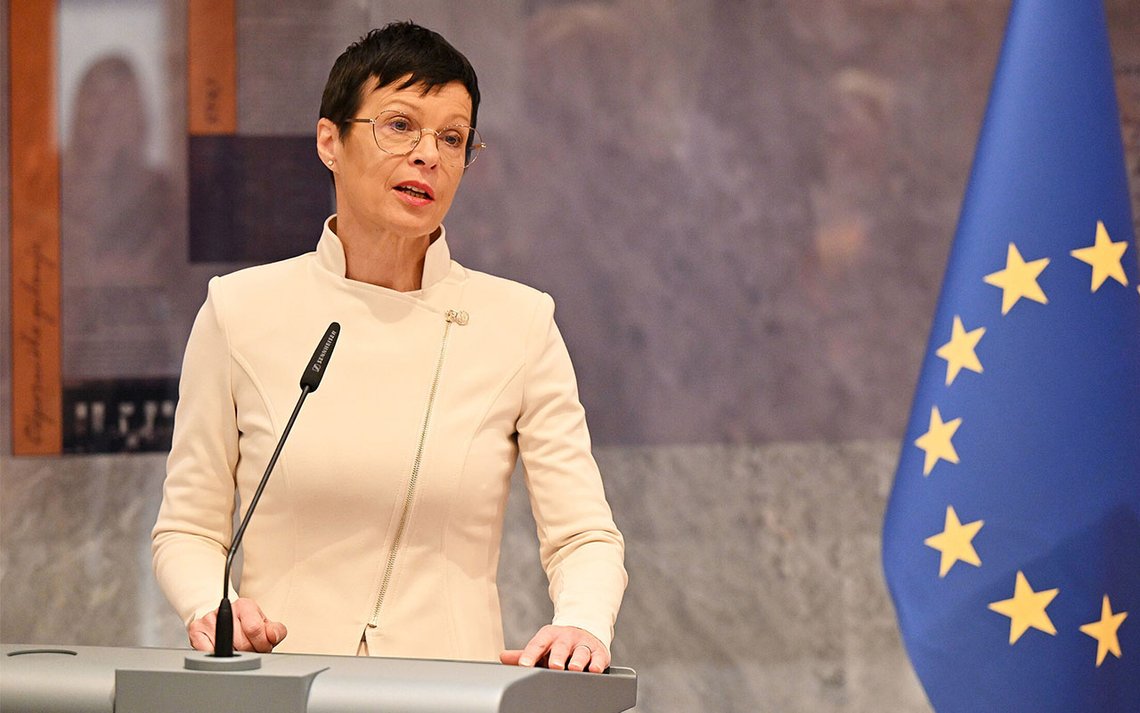 Sloveneren Marta Kos er EU-kommissær for utvidelse og naboskapspolitikk. Foto: Žiga Živulović / European Union CC BY 4.0 Sloveneren Marta Kos er EU-kommissær for utvidelse og naboskapspolitikk. Foto: Žiga Živulović / European Union CC BY 4.0