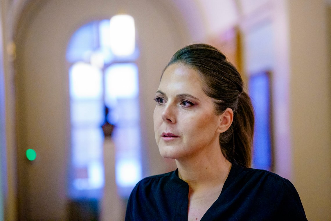 Oslo 20231122.
Lene Westgaard-Halle (H) etter den muntlige spørretimen i Stortinget.
Foto: Stian Lysberg Solum / NTB Oslo 20231122.
Lene Westgaard-Halle (H) etter den muntlige spørretimen i Stortinget.
Foto: Stian Lysberg Solum / NTB