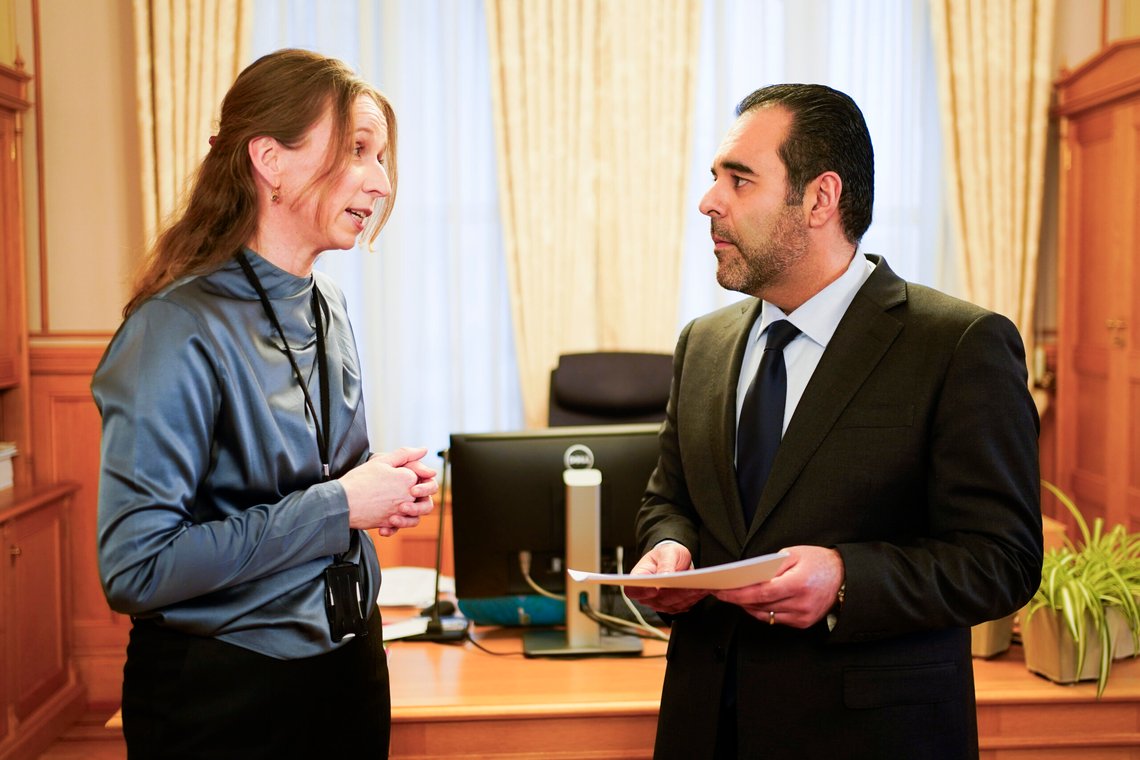 Masud Gharahkhani og Astri Aas-Hansen. Foto: Terje Pedersen / NTB Masud Gharahkhani og Astri Aas-Hansen. Foto: Terje Pedersen / NTB
