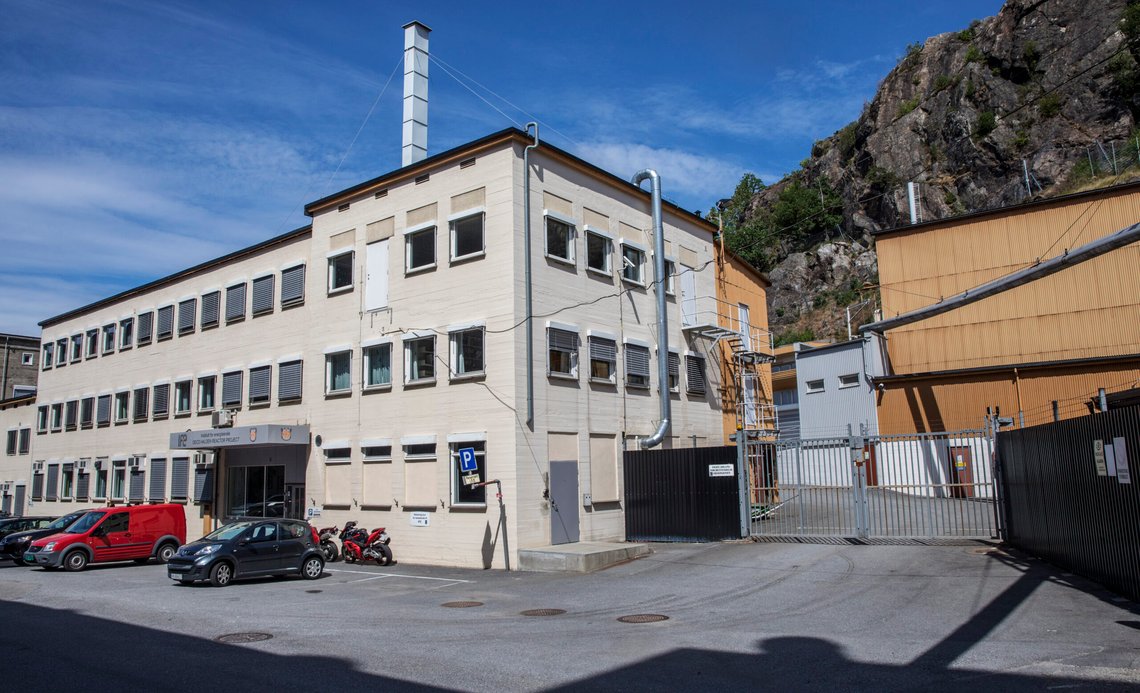 Inngangspartiet til den gamle Halden reaktoren. Foto: Ole Berg-Rusten / NTB Inngangspartiet til den gamle Halden reaktoren. Foto: Ole Berg-Rusten / NTB