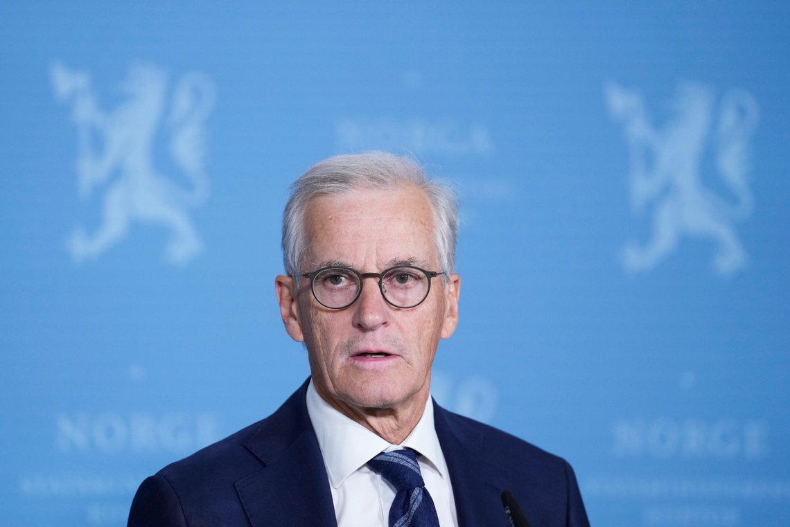 Oslo 20250613.
Statsminister Jonas Gahr Støre (Ap) møter pressen om Israels angrep på Iran. Pressemøtet finner sted på Statsministerens kontor i Oslo fredag.
Foto: Javad Parsa / NTB Oslo 20250613.
Statsminister Jonas Gahr Støre (Ap) møter pressen om Israels angrep på Iran. Pressemøtet finner sted på Statsministerens kontor i Oslo fredag.
Foto: Javad Parsa / NTB