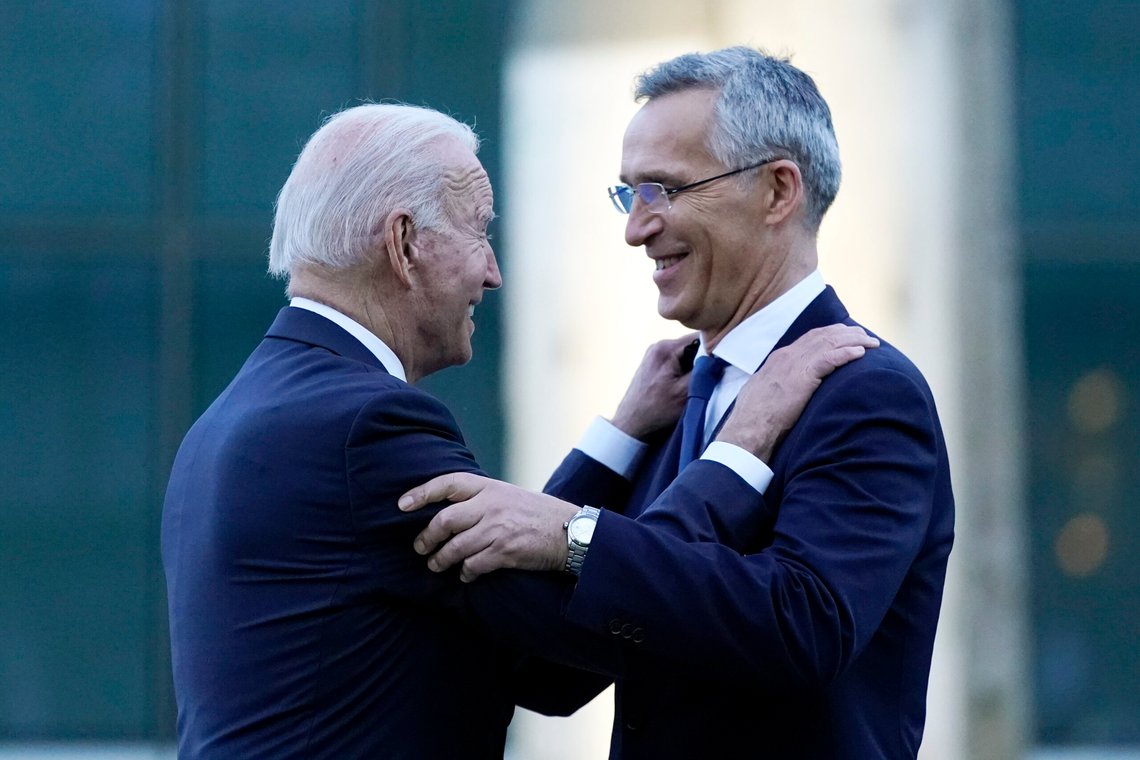FILE - In this June 14, 2021 file photo, President Joe Biden and NATO Secretary General Jens Stoltenberg speak while visiting a memorial to the September 11 terrorist attacks at NATO headquarters in Brussels. When U.S. President Joe Biden took office early this year, Western allies were falling over themselves to welcome and praise him and hail a new era in trans-Atlantic cooperation. The collapse of Kabul certainly put a stop to that. Even some of his biggest fans are now churning out criticism. (AP Photo/Patrick Semansky, File) FILE - In this June 14, 2021 file photo, President Joe Biden and NATO Secretary General Jens Stoltenberg speak while visiting a memorial to the September 11 terrorist attacks at NATO headquarters in Brussels. When U.S. President Joe Biden took office early this year, Western allies were falling over themselves to welcome and praise him and hail a new era in trans-Atlantic cooperation. The collapse of Kabul certainly put a stop to that. Even some of his biggest fans are now churning out criticism. (AP Photo/Patrick Semansky, File)