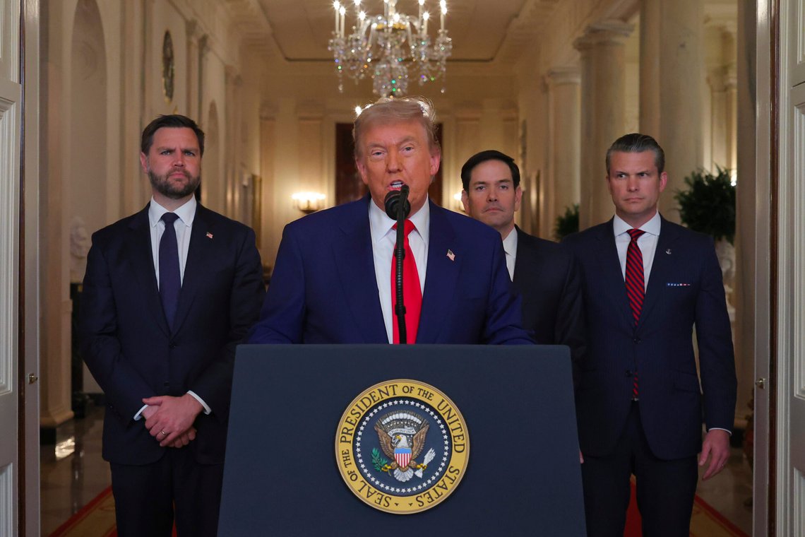 Se Donald Trumps tale etter angrepet på Irans atomanlegg her. Foto: Carlos Barria/Pool via AP/NTB Se Donald Trumps tale etter angrepet på Irans atomanlegg her. Foto: Carlos Barria/Pool via AP/NTB