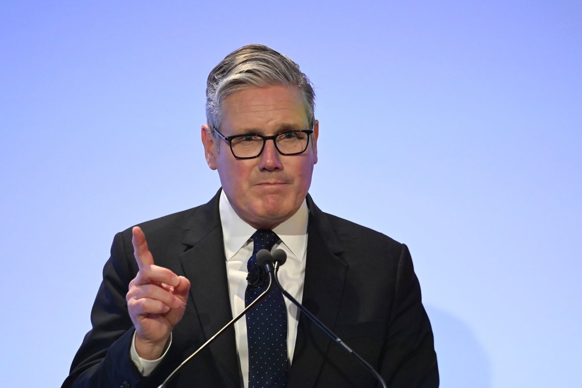 Den britiske statsministeren Keir Starmer taler på den britiske handelskammerets globale årlige konferanse i London, torsdag 26. juni 2025. Foto: Eddie Mulholland/Pool Photo via AP/ NTB Den britiske statsministeren Keir Starmer taler på den britiske handelskammerets globale årlige konferanse i London, torsdag 26. juni 2025. Foto: Eddie Mulholland/Pool Photo via AP/ NTB