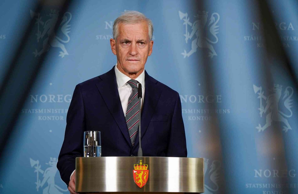 Statsminister Jonas Gahr Støre (Ap) på pressekonferansen om Norges bidrag til NATO forrige uke. (Foto: Håkon Mosvold Larsen/NTB.) Statsminister Jonas Gahr Støre (Ap) på pressekonferansen om Norges bidrag til NATO forrige uke. (Foto: Håkon Mosvold Larsen/NTB.)