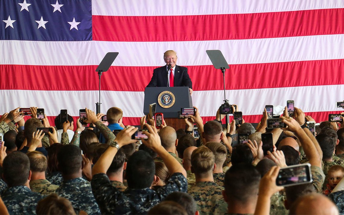 Donald Trump. U.S. Marine Corps photo by Sgt. Samuel Guerra/Released Donald Trump. U.S. Marine Corps photo by Sgt. Samuel Guerra/Released