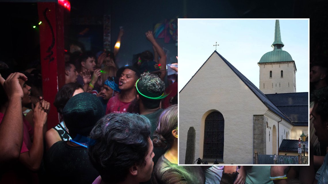RAVE: I Bergen ble det gjennomført rave i Korskirken. Foto: Canva/DNK. RAVE: I Bergen ble det gjennomført rave i Korskirken. Foto: Canva/DNK.